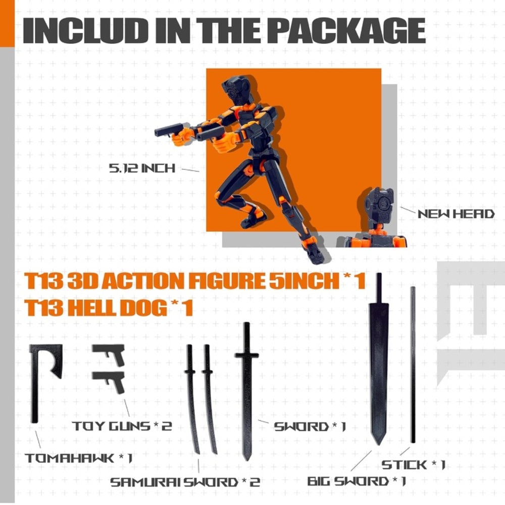 💜Uodofy T13Action Figure SetRobo13 Action Figures Dummy 13 Titan 13Action Figure - Picture 3 of 5